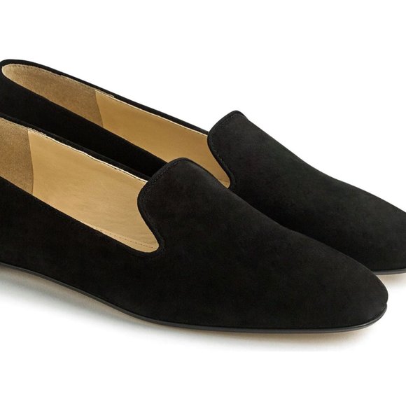 J.Crew Black Smoking Slippers Suede sz 7 - Picture 1 of 6